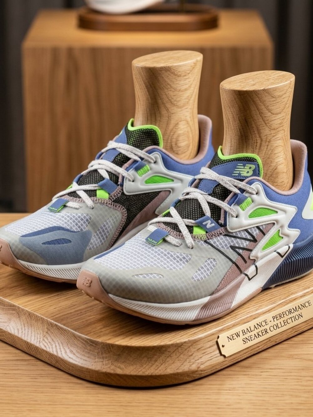 New Balance Blue and Green Sneakers